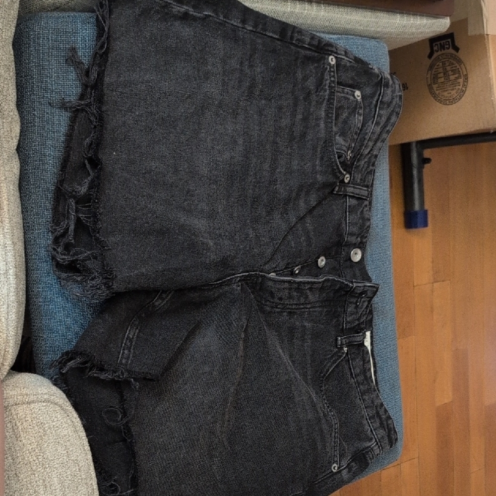 Rag & Bone Black Denim Shorts